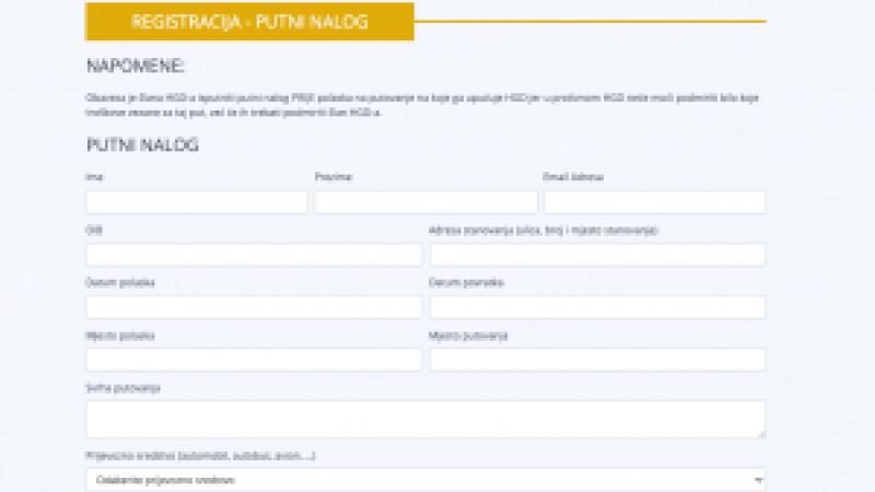 Upute za korištenje novog sustava putnih naloga za članove HGD-a